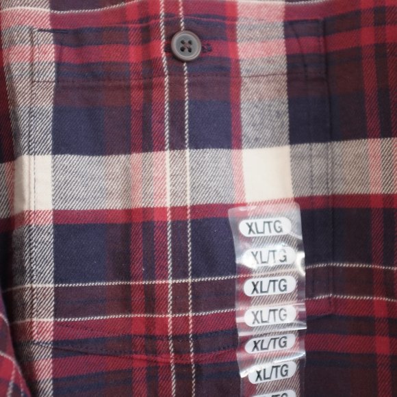 NWT Windriver red stretch plaid flannel shirt XL - Picture 8 of 9
